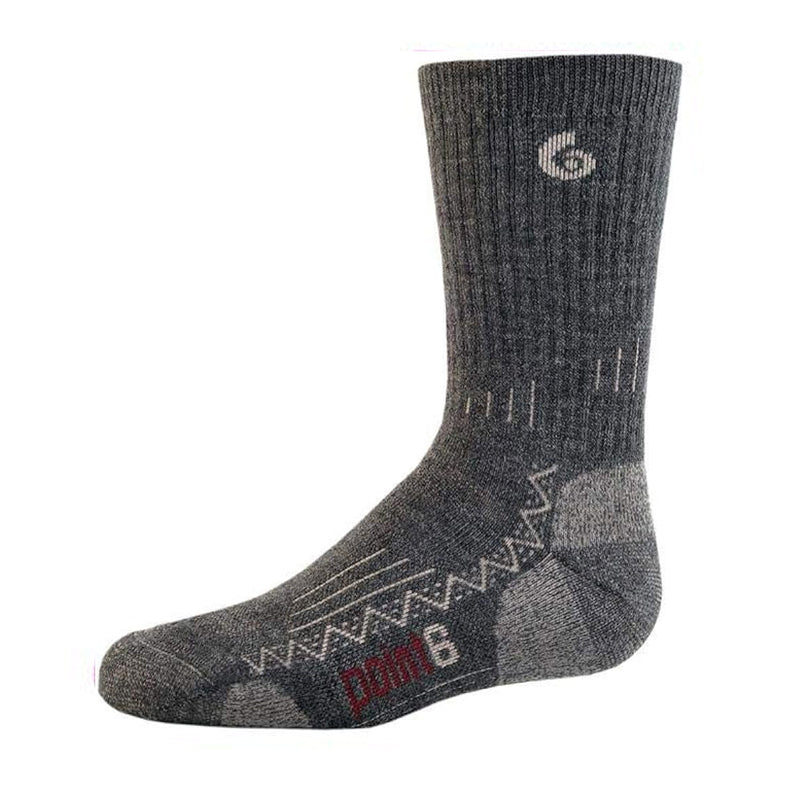 Point6 Hiking Kids Medium Merino Wool Socks Gray