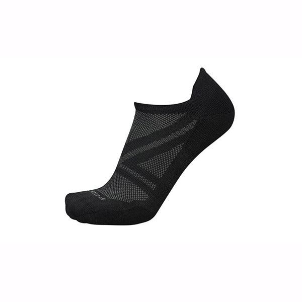 Black ankle sock on a white background