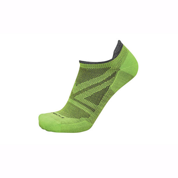 Lime ankle sock on a white background