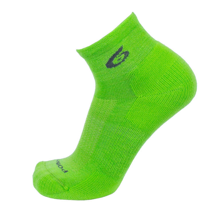 Lime Point6 Second Wind Ultra Light Mini Crew Merino Wool Running Sock