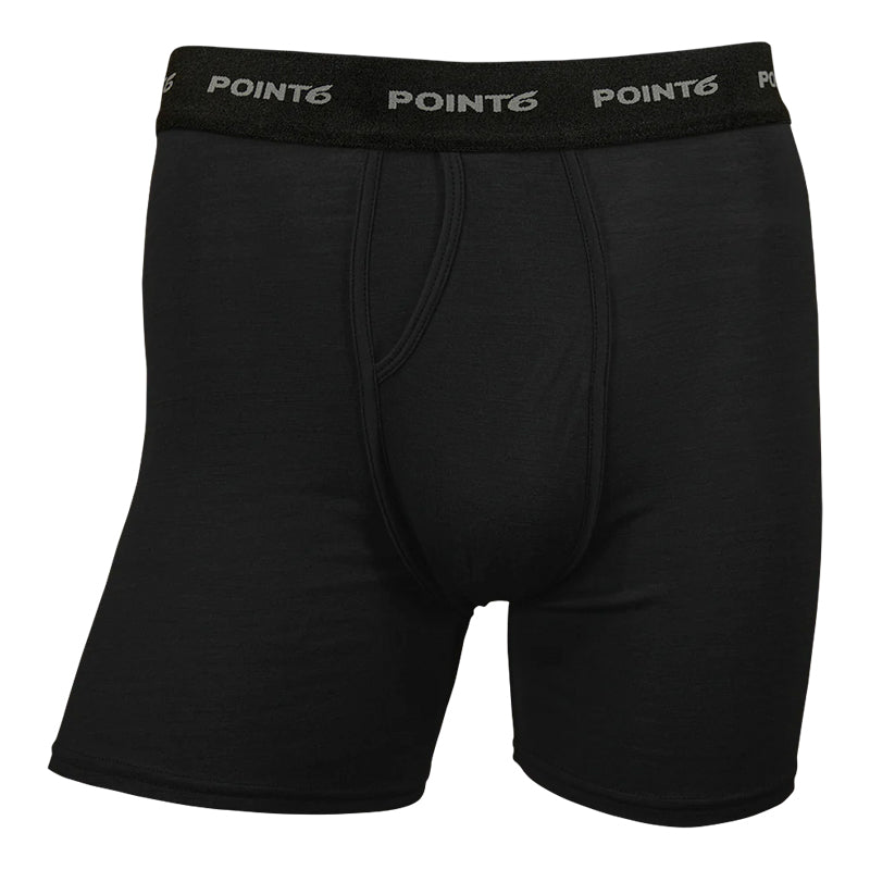 Point6 Merino Wool Boxer Shorts Mens Black