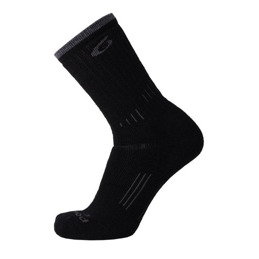 Point6 37.5 Hiking Essential Light Crew Merino Wool Socks - Black