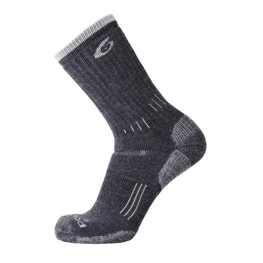 Point6 37.5 Hiking Essential Medium Crew Merino Wool Socks Grey