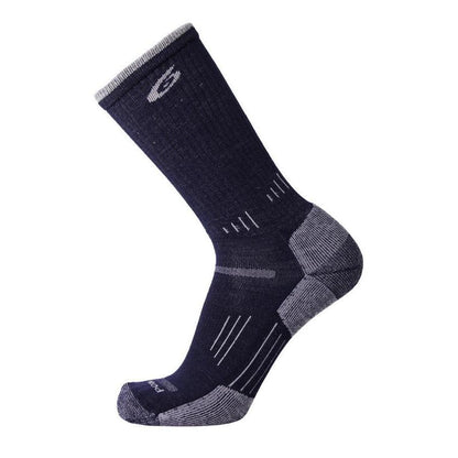 Point6 37.5 Hiking Essential Light Crew Merino Wool Socks - Navy