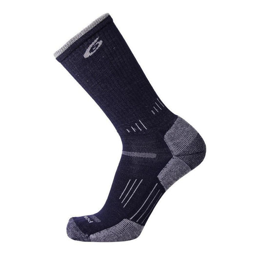 Point6 37.5 Hiking Essential Light Crew Merino Wool Socks - Navy
